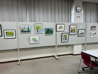 絵画サークルによる絵画展示